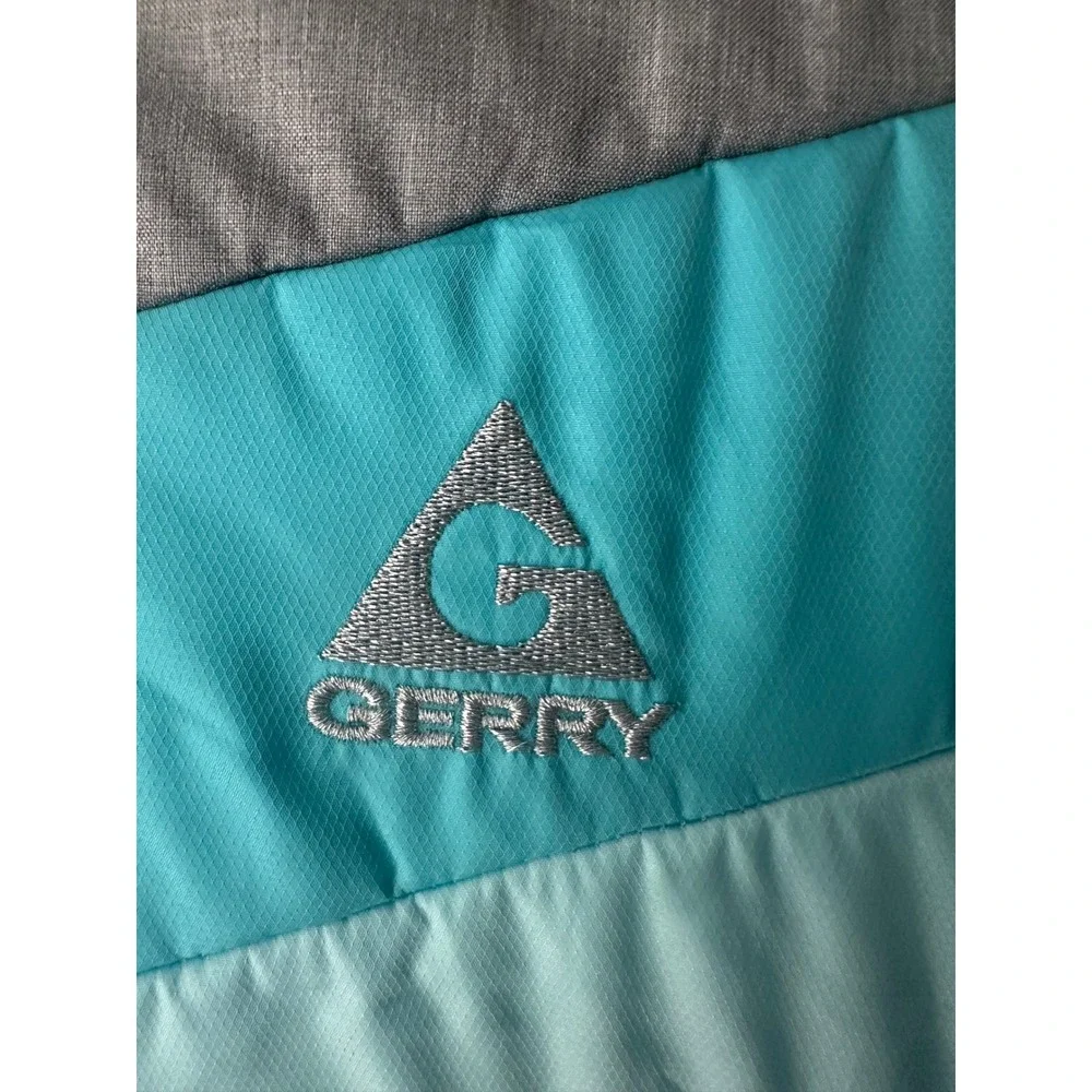 Gerry Kids Blue Grey Colorblock Puffer Jacket Full Zip Insulated Coat M 10/12